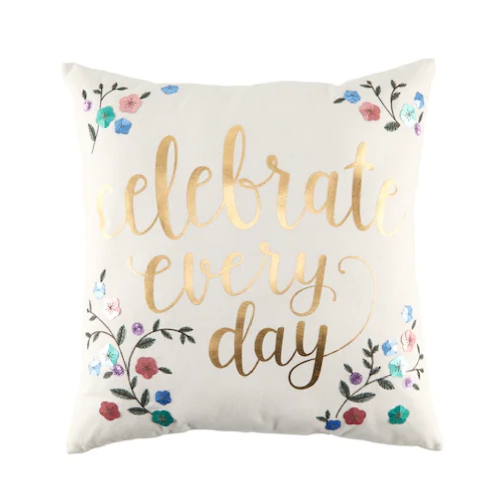 LC Lauren Conrad Celebrate Every Day Throw Pillow - Picture 2 of 3